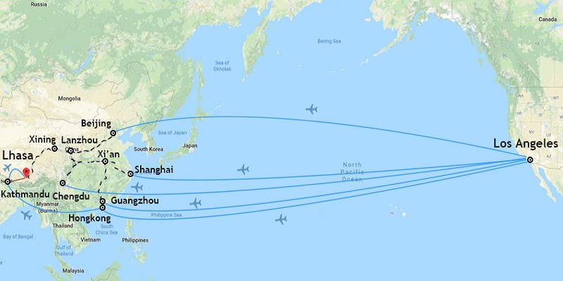 Direct flights from Los Angeles to China. Direct flights from Los Angeles to mainland China.