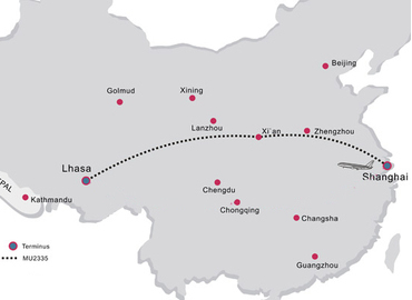 There's only 1 direct flight from Shanghai to Lhasa currently. There's only 1 direct flight from Shanghai to Lhasa currently.