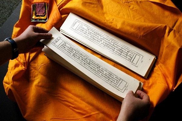 Buddhism script in Tibetan language Buddhism script in Tibetan language