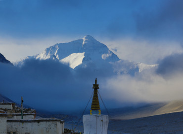 Mt. Everest and Rongbuk Monastery