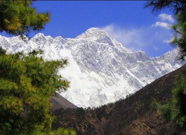Far view Mt.Everest on the way to Namche. Far view Mt.Everest on the way to Namche.
