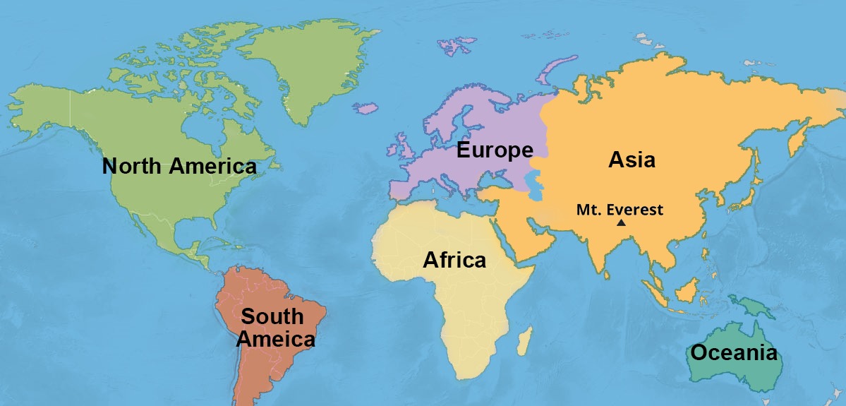 Where Is Mount Everest On The World Map Where's Mount Everest located, Mount Everest Maps