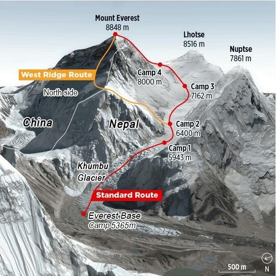 Where Is Mount Everest Located Mount Everest Map