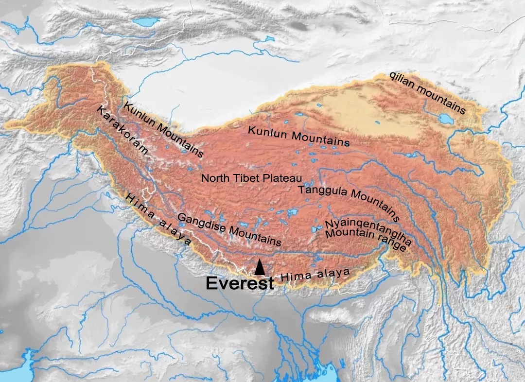 Mount Everest World Map