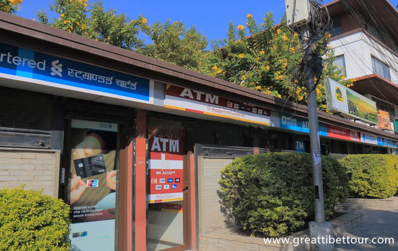 ATMs can be seen everywhere in Kathmandu, Nepal