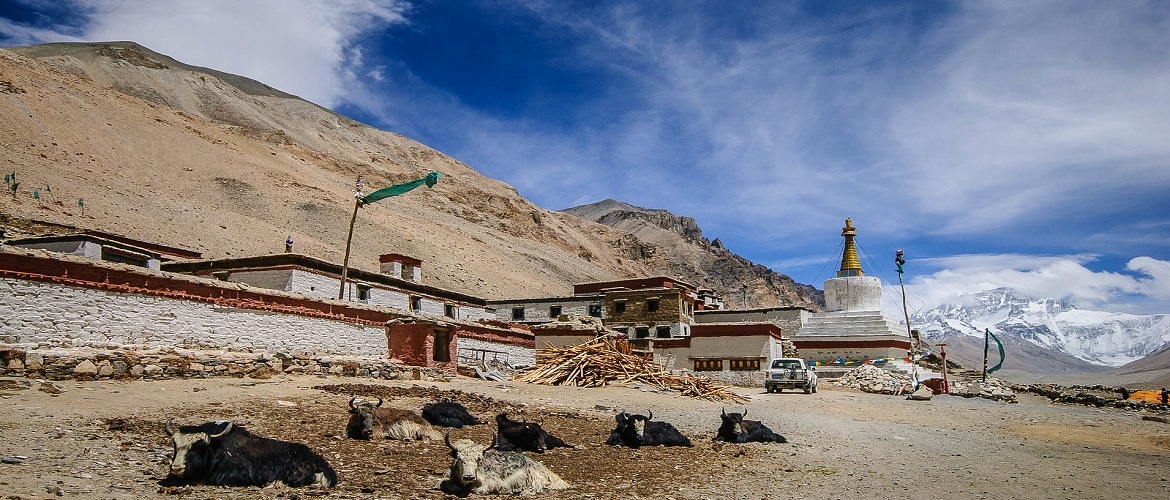 Rongbuk Monastery In Tibet - World's Highest Temple