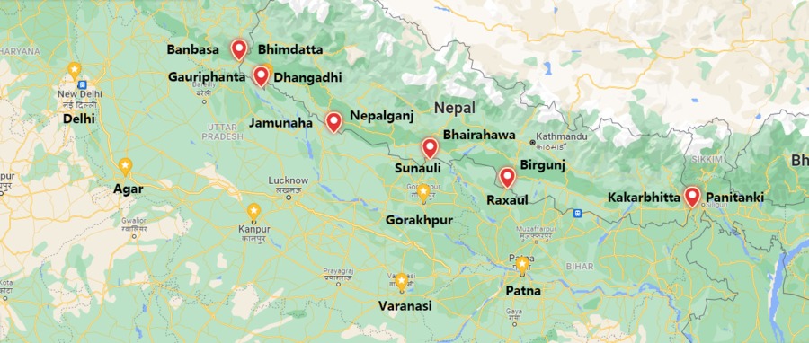 Six border crossings