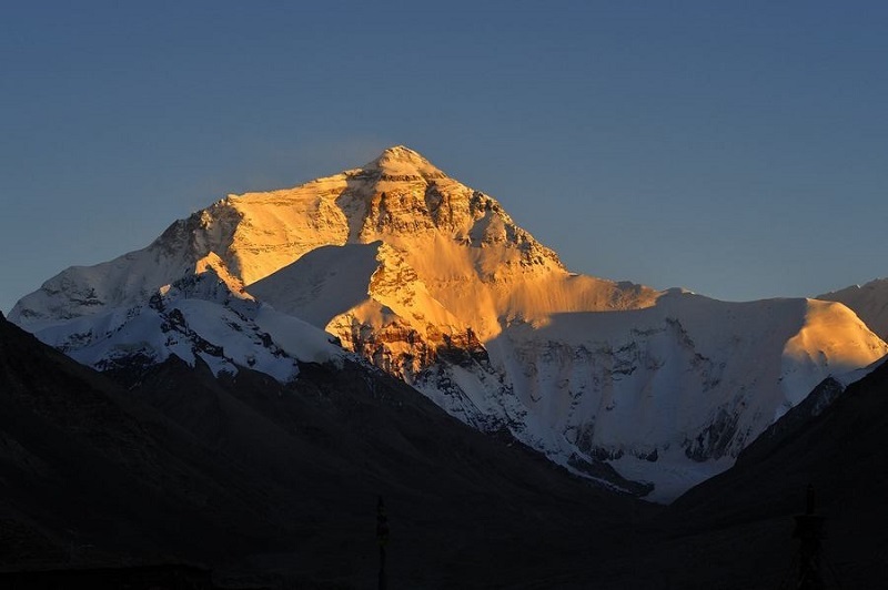 The golden summit of Mt. Everest The golden summit of Mt. Everest